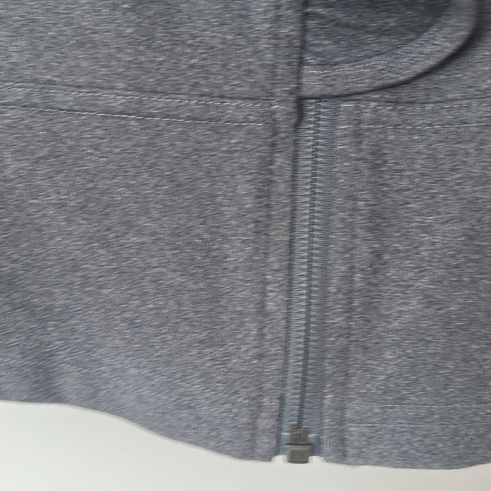 Women's Ruffled Jacket- Gray - Picture 6 of 9